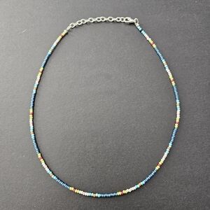 Colorful fresh seed bead necklace handmade